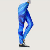 Blaue Farbtöne der Aquarellkunst Leggings (Rechts)