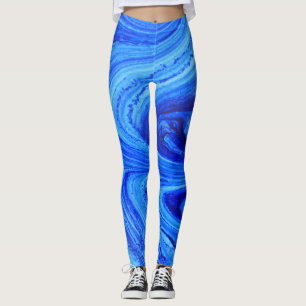 Blaue Farbtöne der Aquarellkunst Leggings