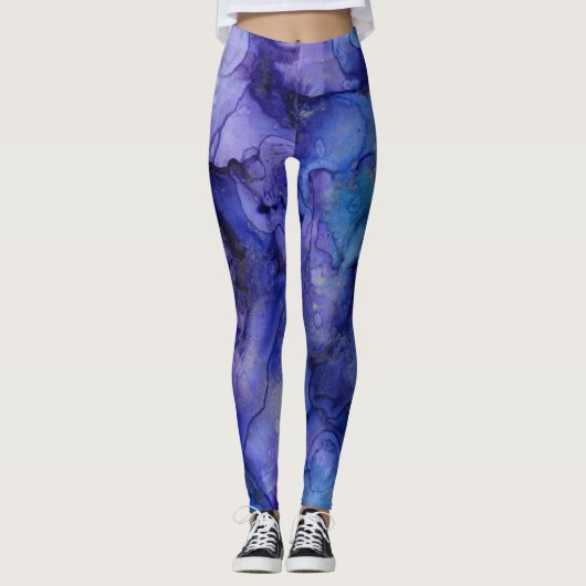 Blaue Farbtöne Leggings (Vorderseite)