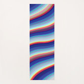 Blaue Farbwellen Yogamatte (Vorderseite)