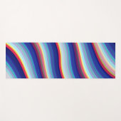 Blaue Farbwellen Yogamatte (Vorderseite (Horizontal))