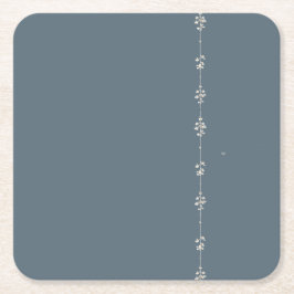 Blaue Farmhaus Botanische Weinuntersetzer Runder Pappuntersetzer