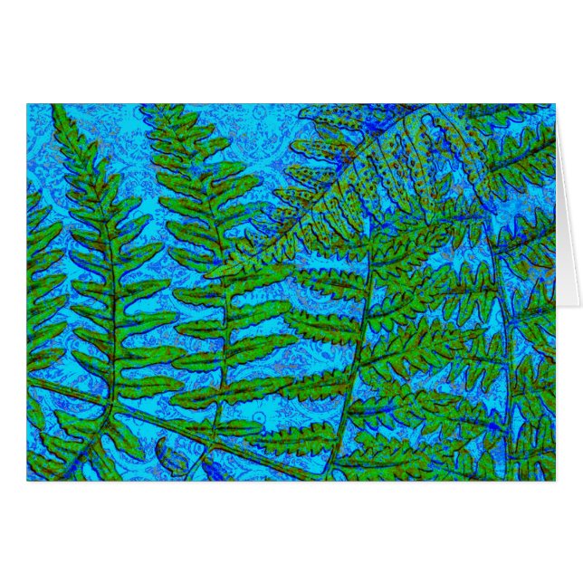Blaue Farnkarte (Vorderseite (Horizontal))