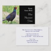 Blaue Fasanspielvögel Visitenkarte (Vorne/Hinten)