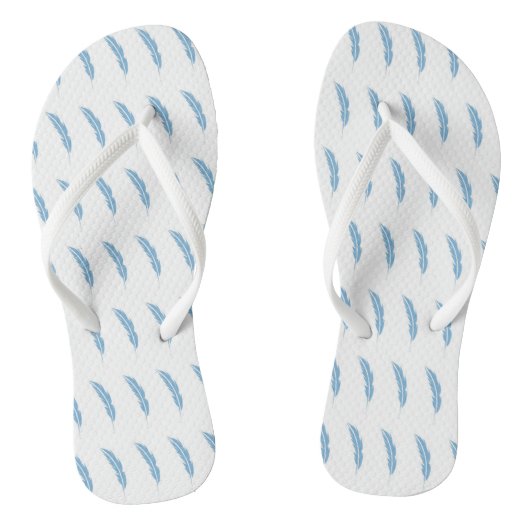 Blaue Feder Flip Flops Badesandalen (Fußbett)