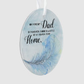 Blaue Feder | himmlischer Weihnachtsbaum Ornament (Vorderseite)