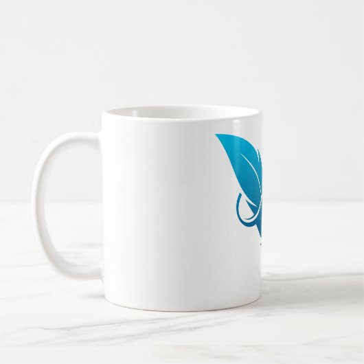 Blaue Feder Kaffeetasse (Links)