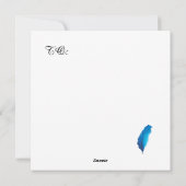 Blaue Feder Taiwan Karte Postkarte (Rückseite)