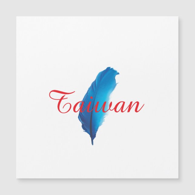 Blaue Feder Taiwan Karte Postkarte (Vorderseite)