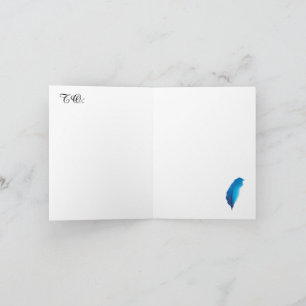 Blaue Feder Taiwan Karte Postkarte