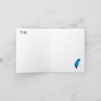 Blaue Feder Taiwan Karte Postkarte