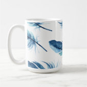 Blaue Feder-Tasse Kaffeetasse (Links)