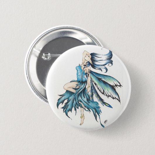 blaue Fee Button (Vorne & Hinten)