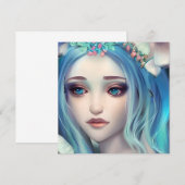 Blaue Fee | Fantasy-Kunst (Vorne/Hinten)