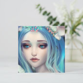 Blaue Fee | Fantasy-Kunst (Stehend Vorderseite)