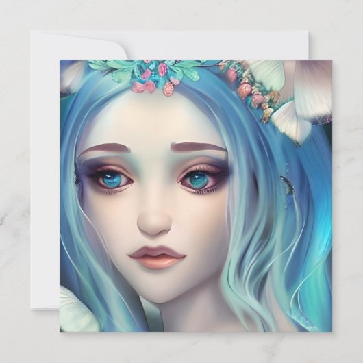 Blaue Fee | Fantasy-Kunst (Vorderseite)