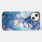 Blaue Fee Fantasy Kunst iPhone Hülle (Rückseite (Horizontal))