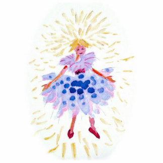 Blaue Fee Fotoskulptur Ornament