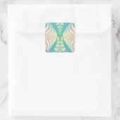 Blaue Fee Geschichte Quadratischer Aufkleber (Tasche)