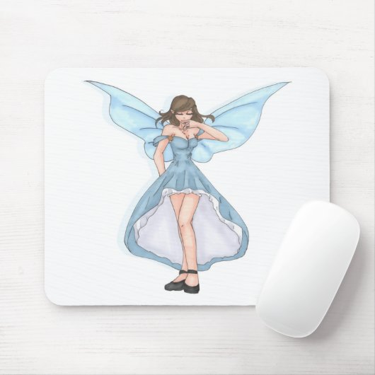 Blaue Fee Mousepad (Mit Mouse)