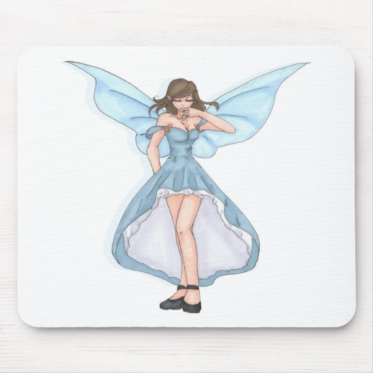 Blaue Fee Mousepad (Vorne)