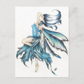 blaue Fee Postkarte (Vorderseite)