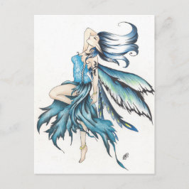 blaue Fee Postkarte