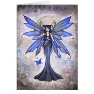 Blaue Feen-Fantasie-Kunstkarte von Molly Harrison
