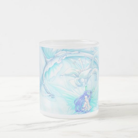 Blaue Feen Mattglastasse (Mittel)