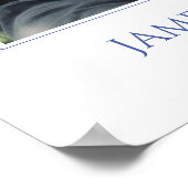 Blaue Feier des Lebens mit Beerdigung des Fotos Poster (Ecke)