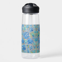 Blaue Feier Floral Wasser Flasche