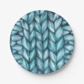 Blaue Feiertage Pappteller (Vorderseite)