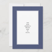 Blaue FEIERUNG DER Beerdigung von LEBENSFoto Einladung (Rückseite)