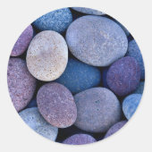Blaue Felsen Runder Aufkleber (Vorderseite)