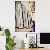 Blaue Fensterläden Poster (Heimbüro)