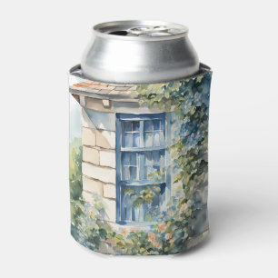 Blaue Fenstersteinmauer Cottage Reben Dosenkühler