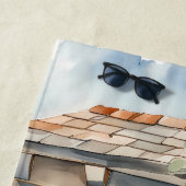 Blaue Fenstersteinmauer Cottage Reben Strandtuch (Beispiel)