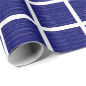 Blaue Fensterstreifen Geschenkpapier (Rolleneckpunkt)
