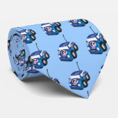 Blaue Ferne Kontrolle Red Racing Car Road Race Krawatte (Gerollt)