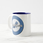 Blaue Fersen-Gesellschaft Zwei-Ton Tasse (Vorderseite Links)