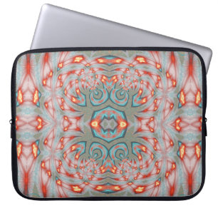 Blaue Feuer-Mandala Laptopschutzhülle