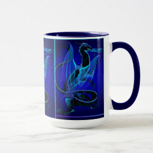 Blaue Feuer-Tassen Tasse