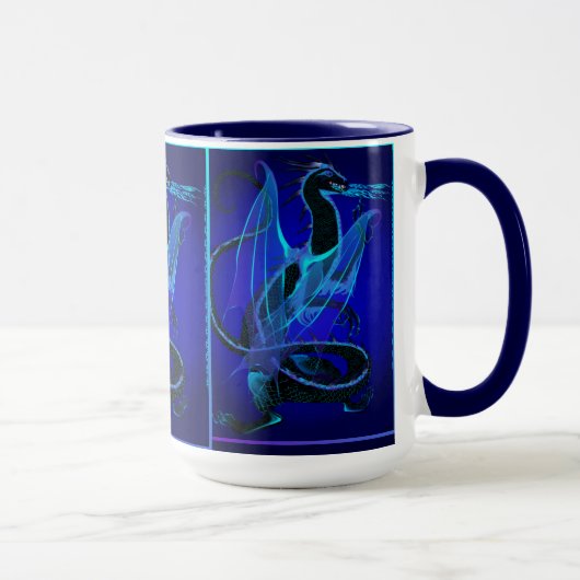 Blaue Feuer-Tassen Tasse (Rechts)