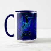 Blaue Feuer-Tassen Tasse (Links)