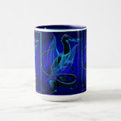 Blaue Feuer-Tassen Tasse (Zentrum)