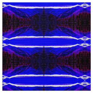 Blaue Feuerberge Stoff