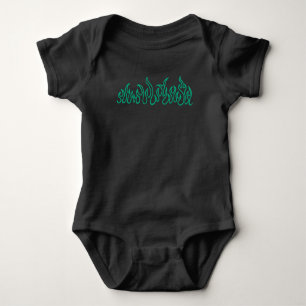 Blaue Feuerflammen lodernde Umrandung Baby Strampler