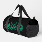 Blaue Feuerflammen lodernde Umrandung Duffle Bag (Rechte Ecke)