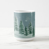 Blaue Fichten-Feiertags-Tasse Kaffeetasse (Mittel)