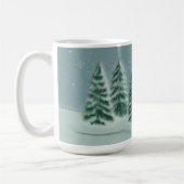 Blaue Fichten-Feiertags-Tasse Kaffeetasse (Links)
